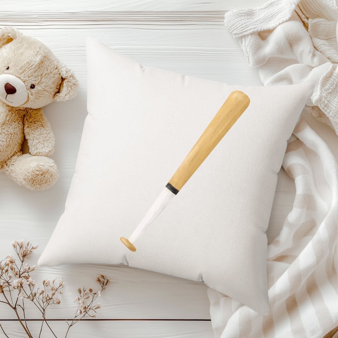 Personalized Baseball Bat Kids Pillow - MerikaArt