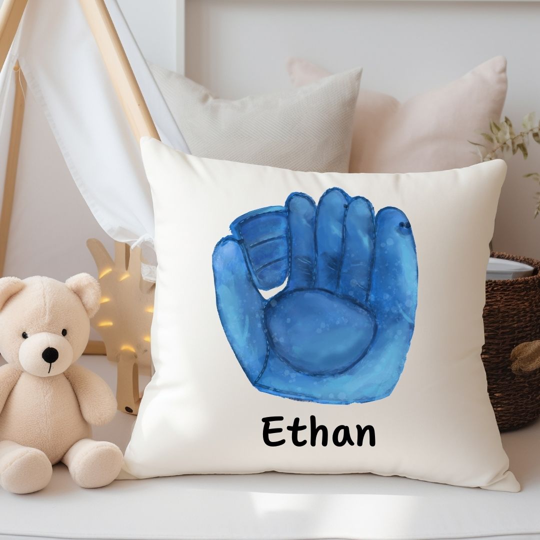Personalized Baseball Glove Kids Pillow - MerikaArt