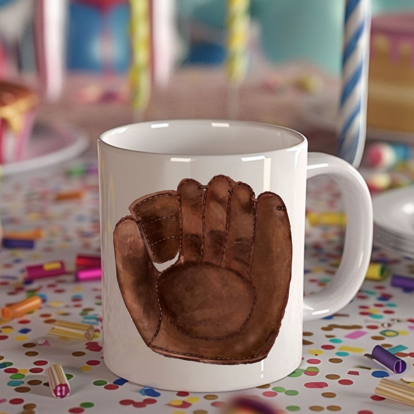 Personalized Baseball Glove Mug - MerikaArt