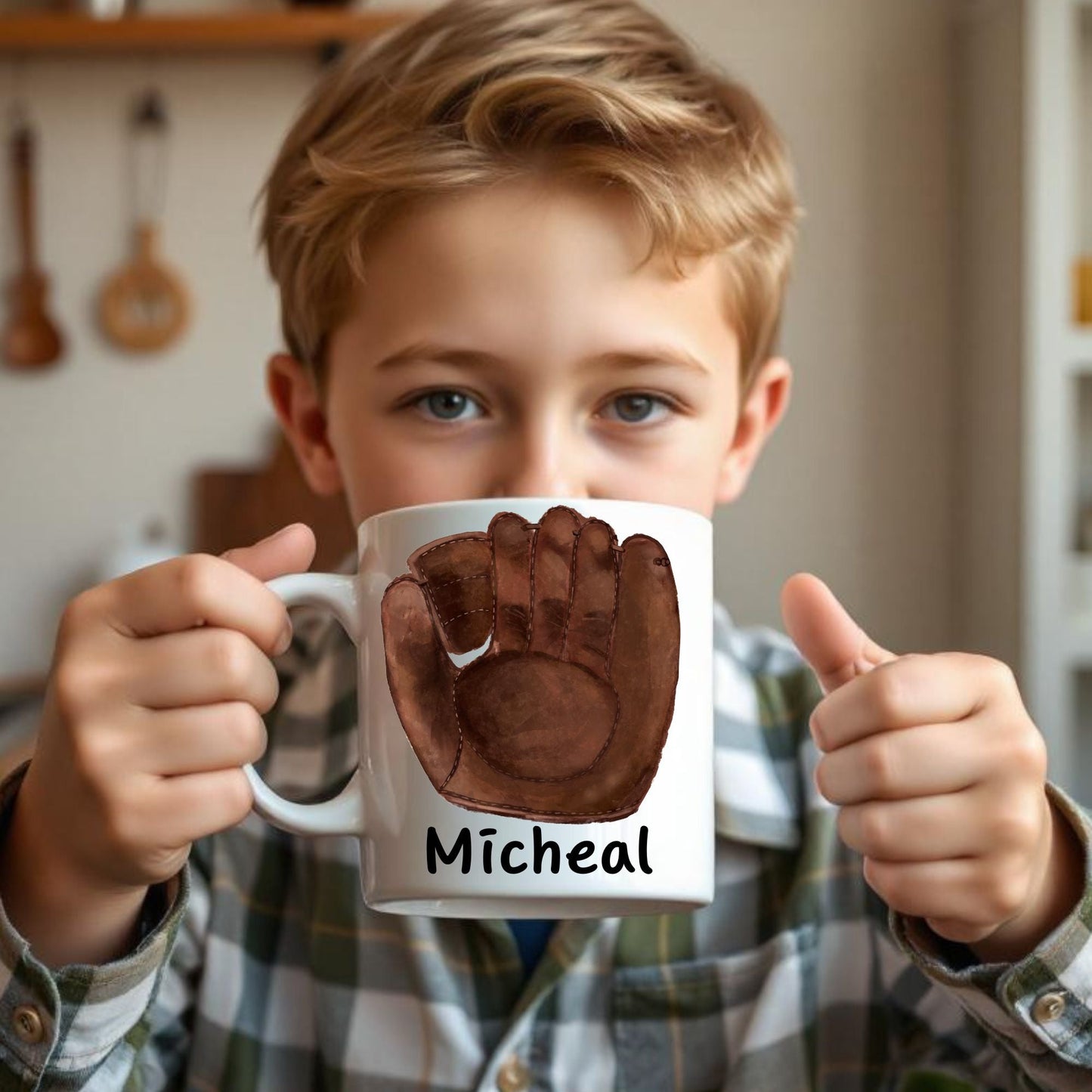 Personalized Baseball Glove Mug - MerikaArt