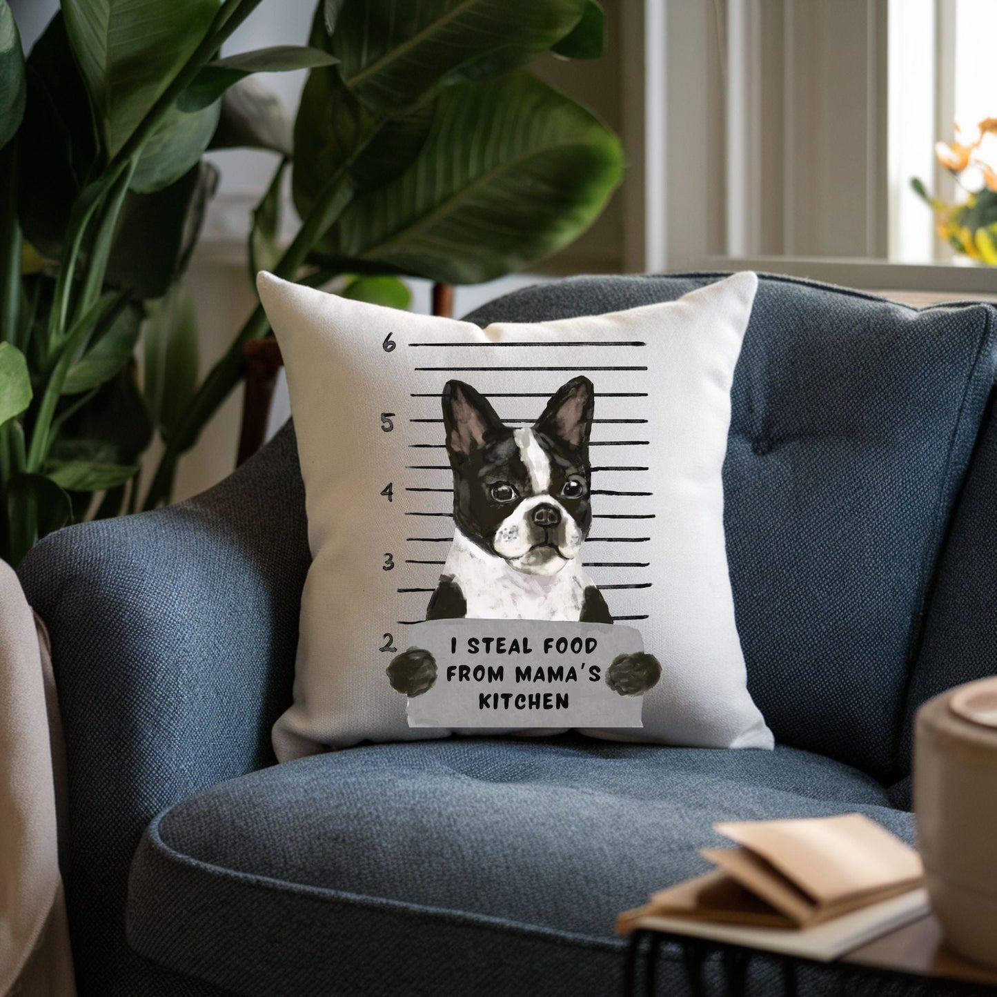 Personalized Boston Terrier Pillow - MerikaArt