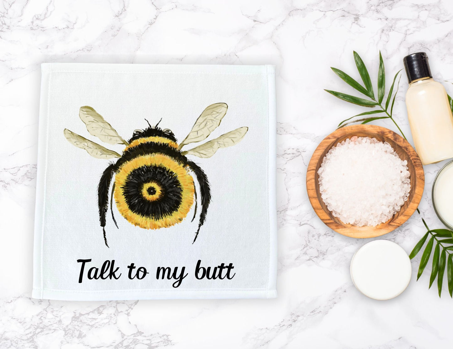 Personalized Bumblebee Washcloth - MerikaArt