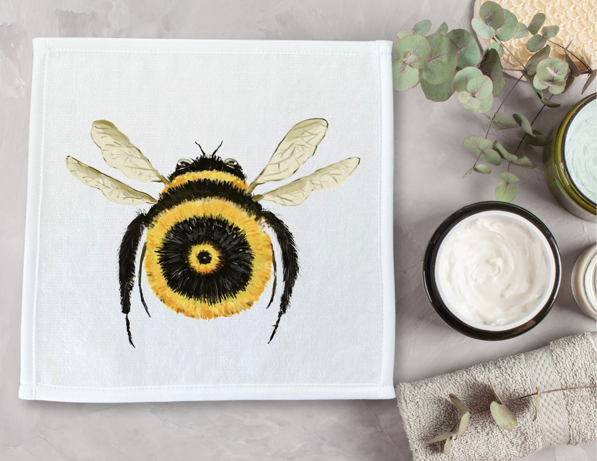 Personalized Bumblebee Washcloth - MerikaArt