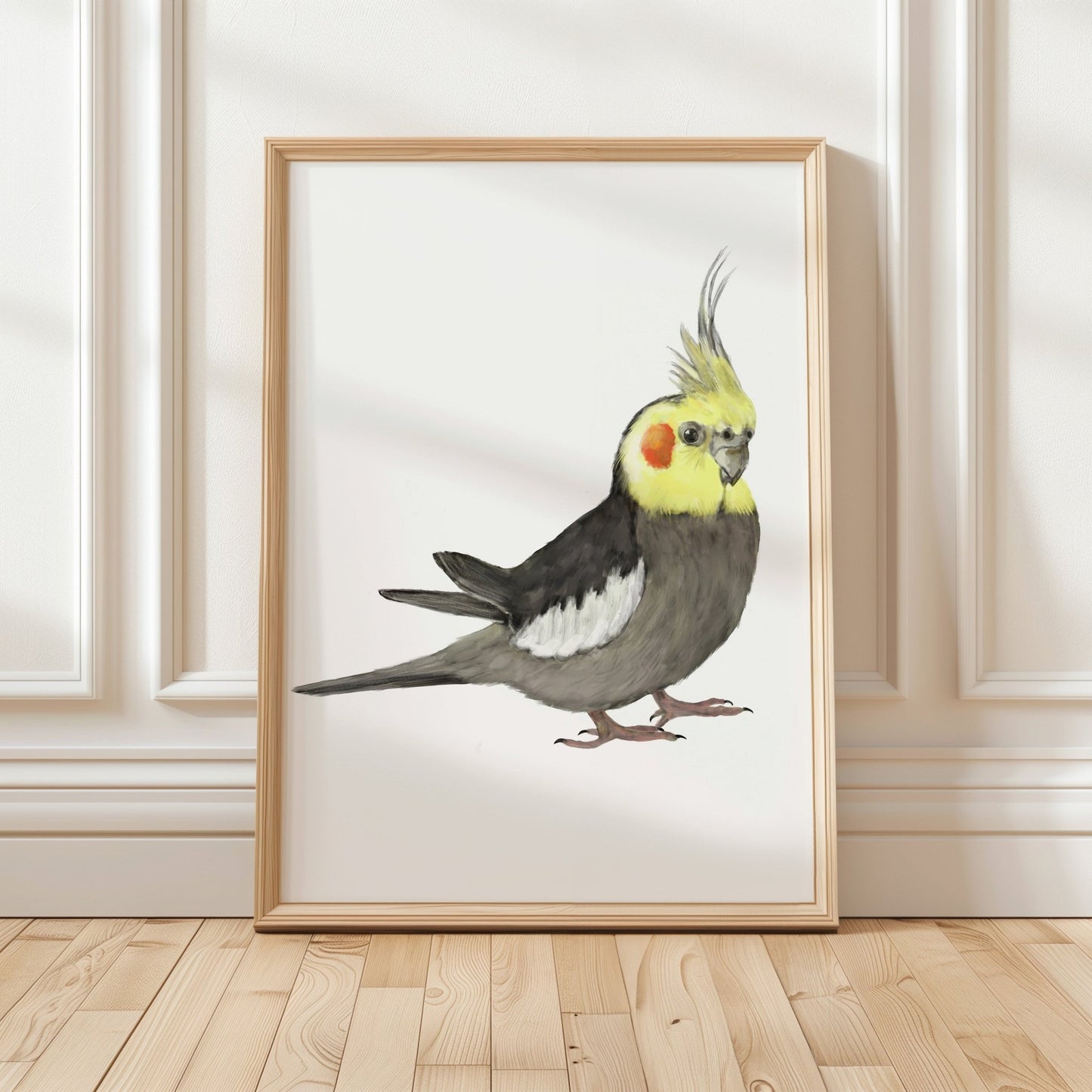Personalized Cockatiel Art Print – Charming Bird Decor for Nature Lovers - MerikaArt