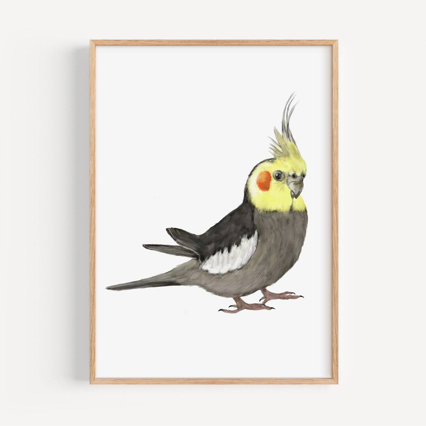 Personalized Cockatiel Art Print – Charming Bird Decor for Nature Lovers - MerikaArt