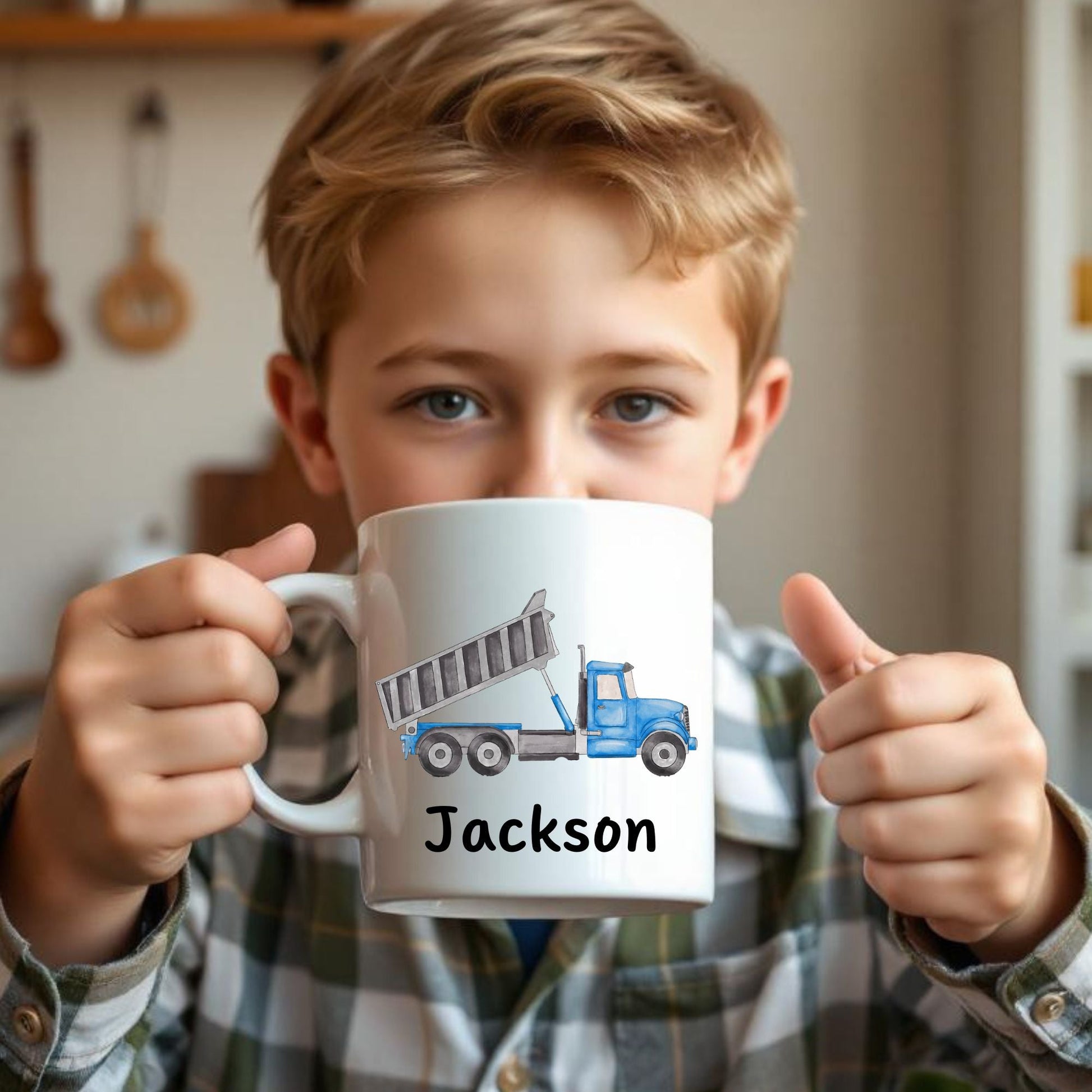Personalized Dump Truck Mug - MerikaArt
