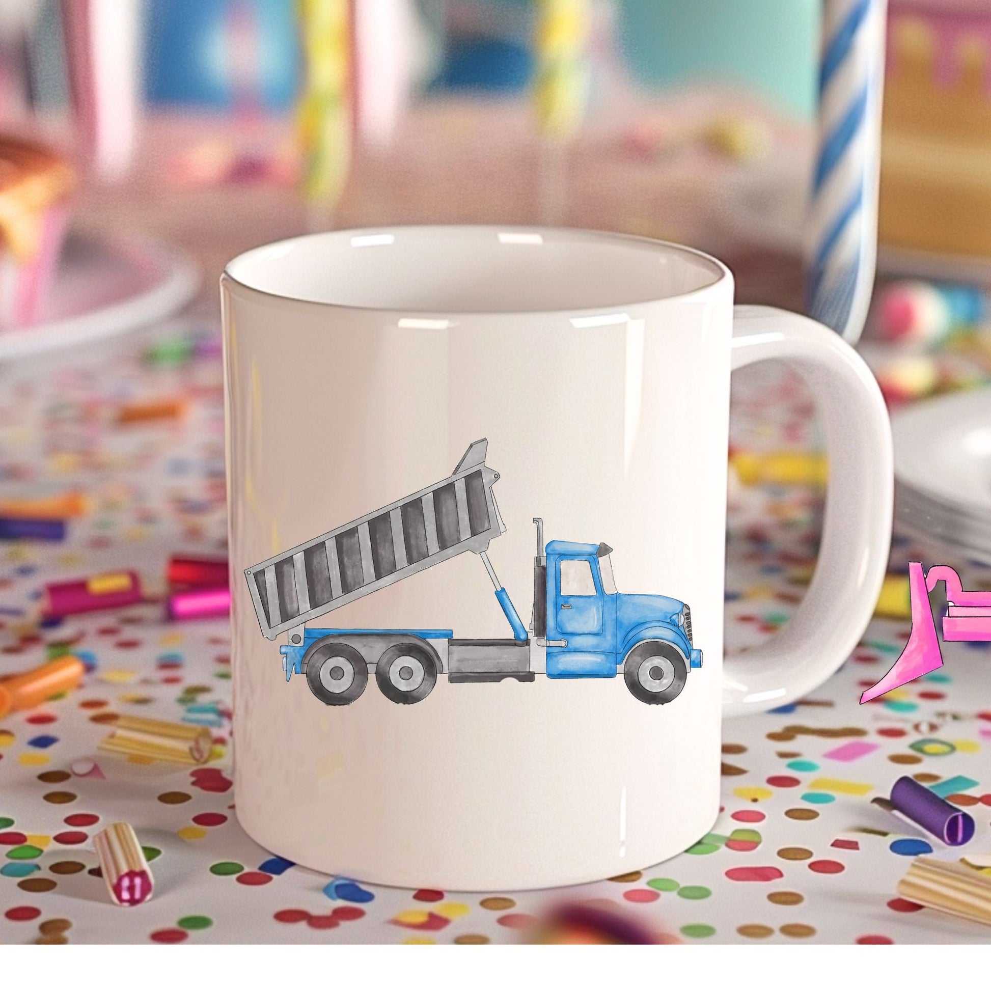Personalized Dump Truck Mug - MerikaArt