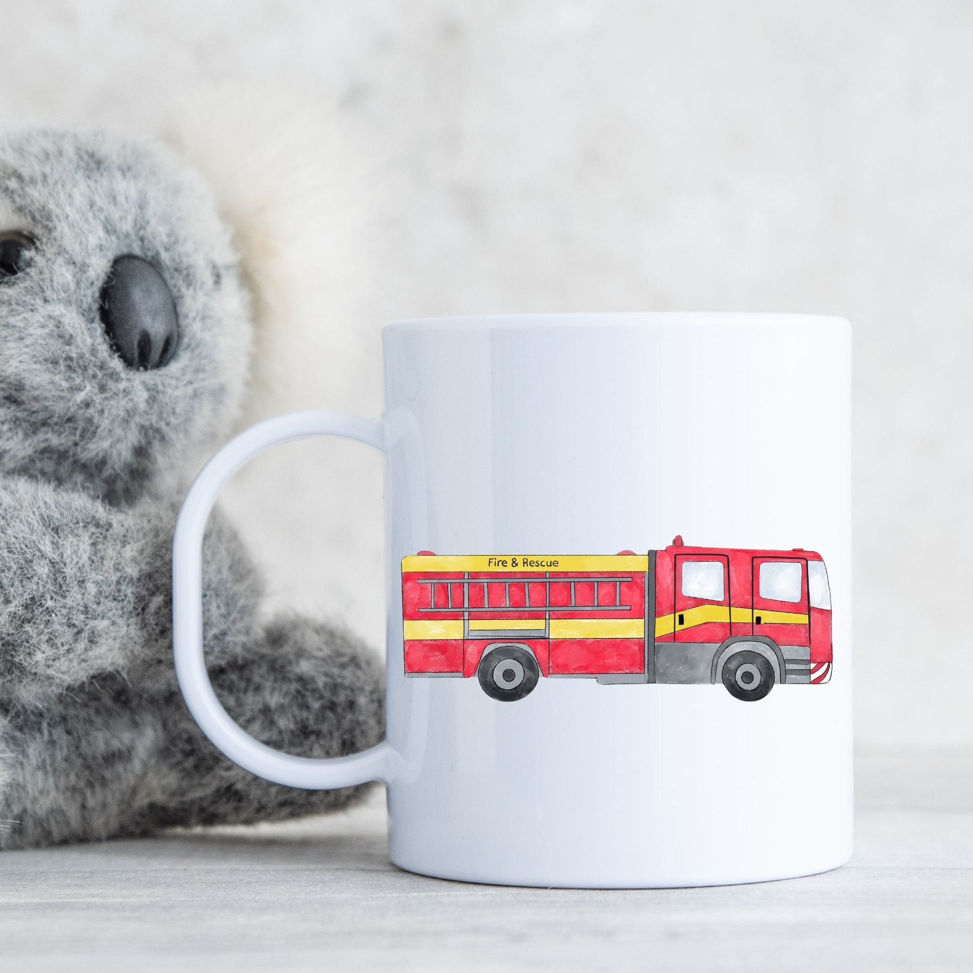 Personalized Fire Truck Mug - MerikaArt