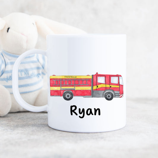 Personalized Fire Truck Mug - MerikaArt