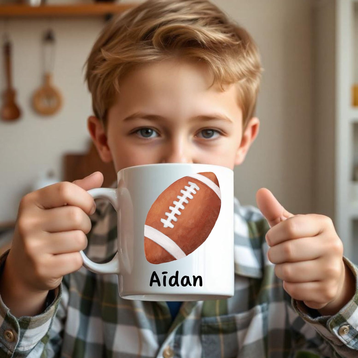 Personalized Football Mug - MerikaArt
