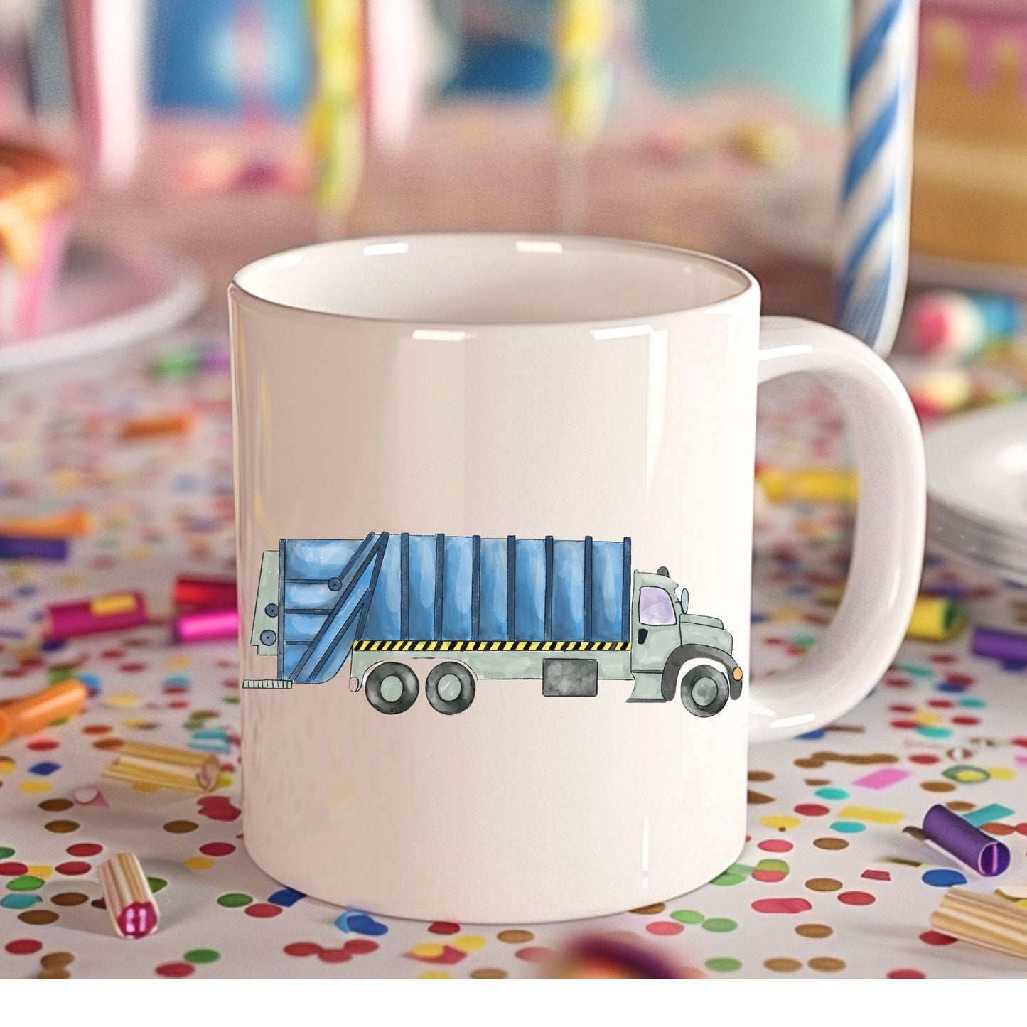 Personalized Garbage Truck Mug - MerikaArt