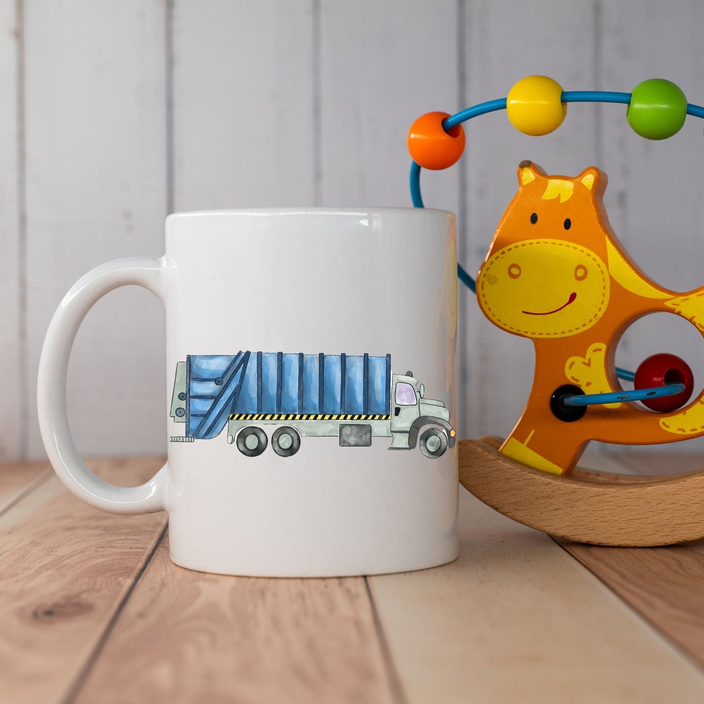Personalized Garbage Truck Mug - MerikaArt