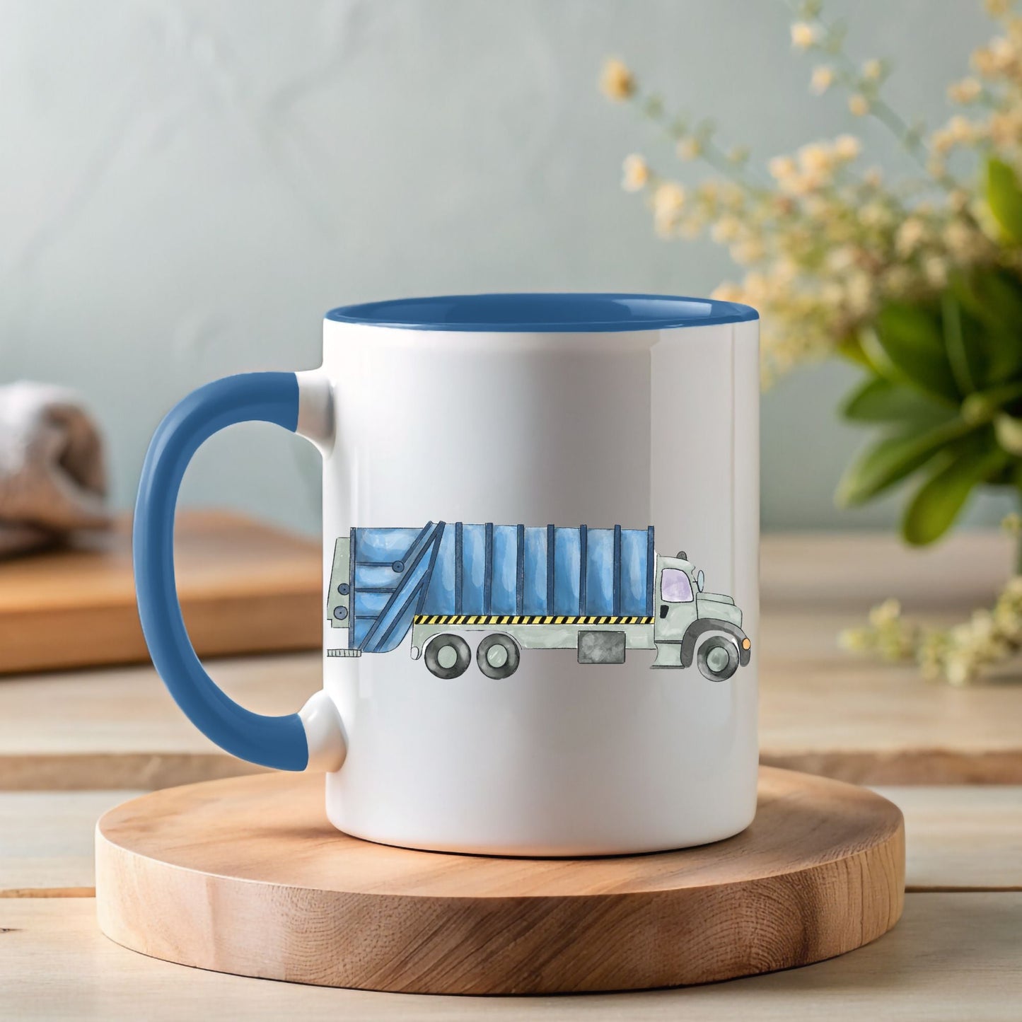 Personalized Garbage Truck Mug - MerikaArt