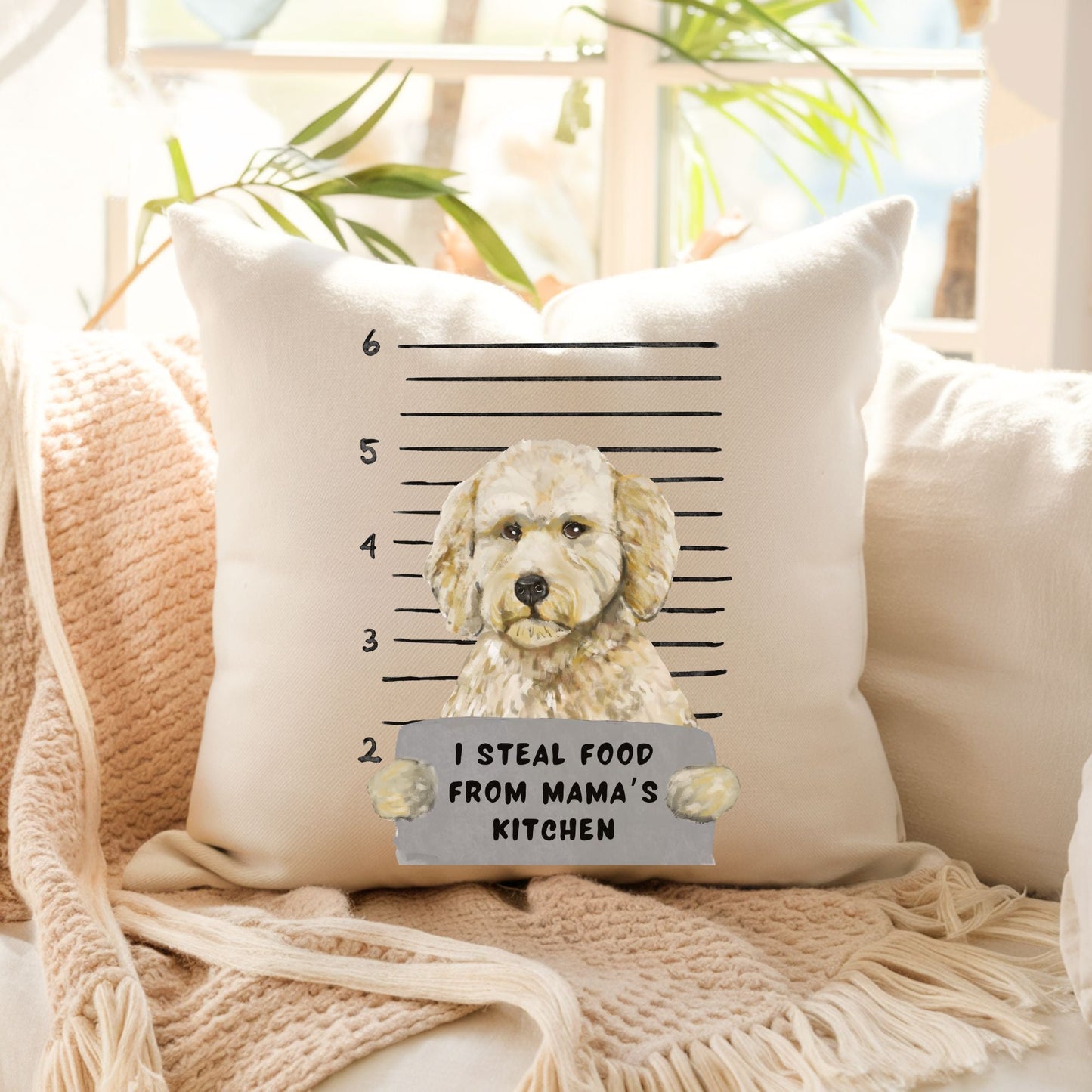 Personalized Goldendoodle Pillow - MerikaArt