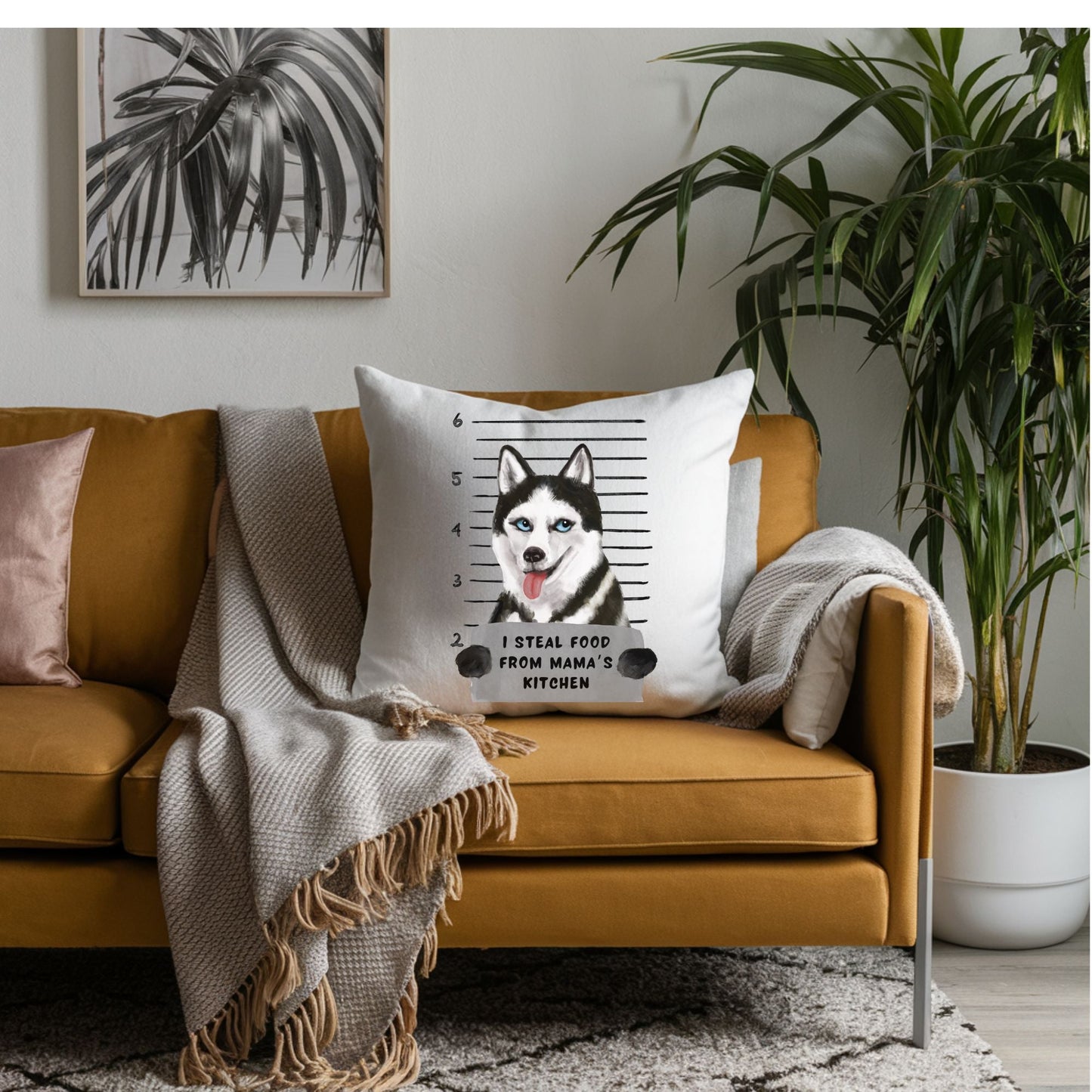 Personalized Husky Pillow - MerikaArt