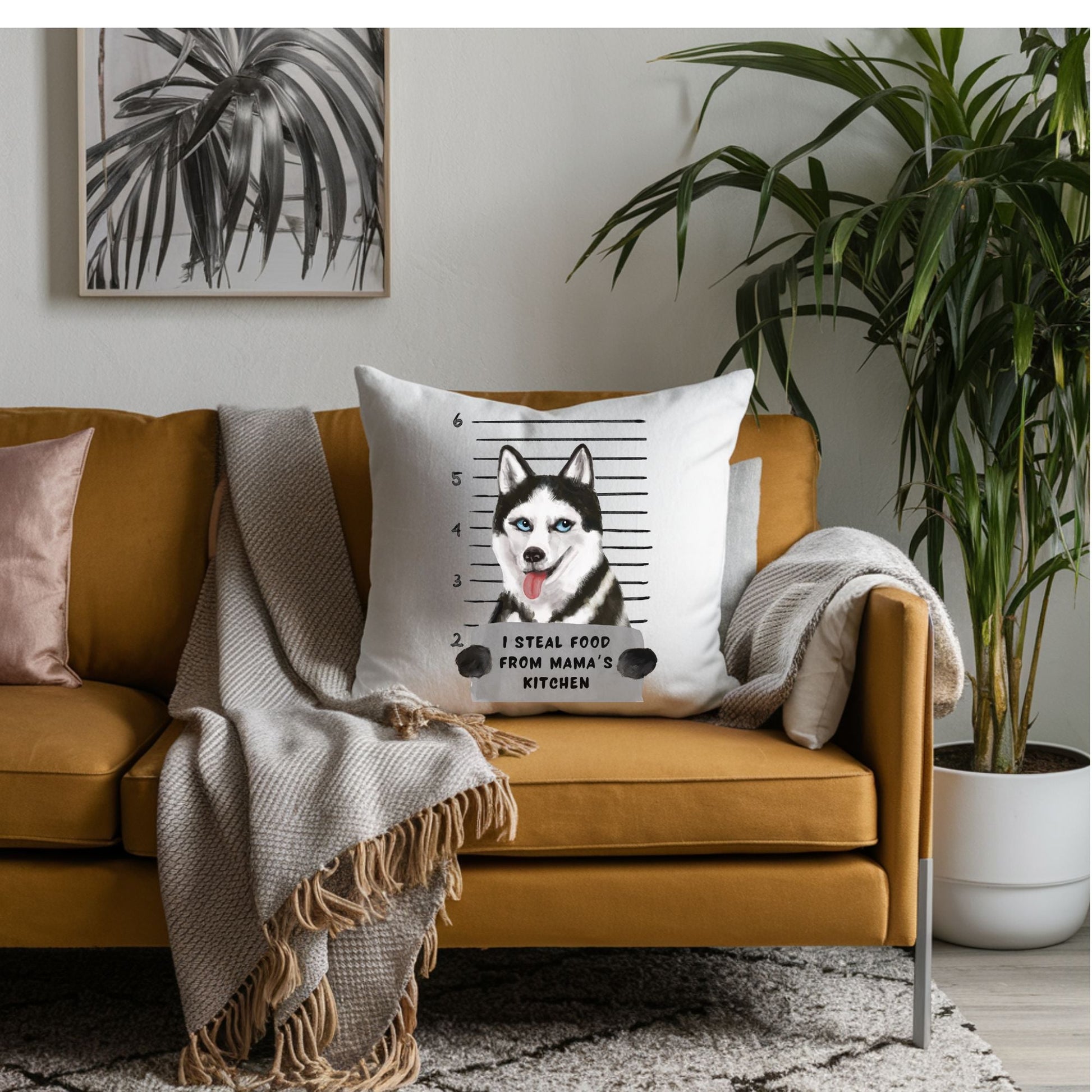 Personalized Husky Pillow - MerikaArt
