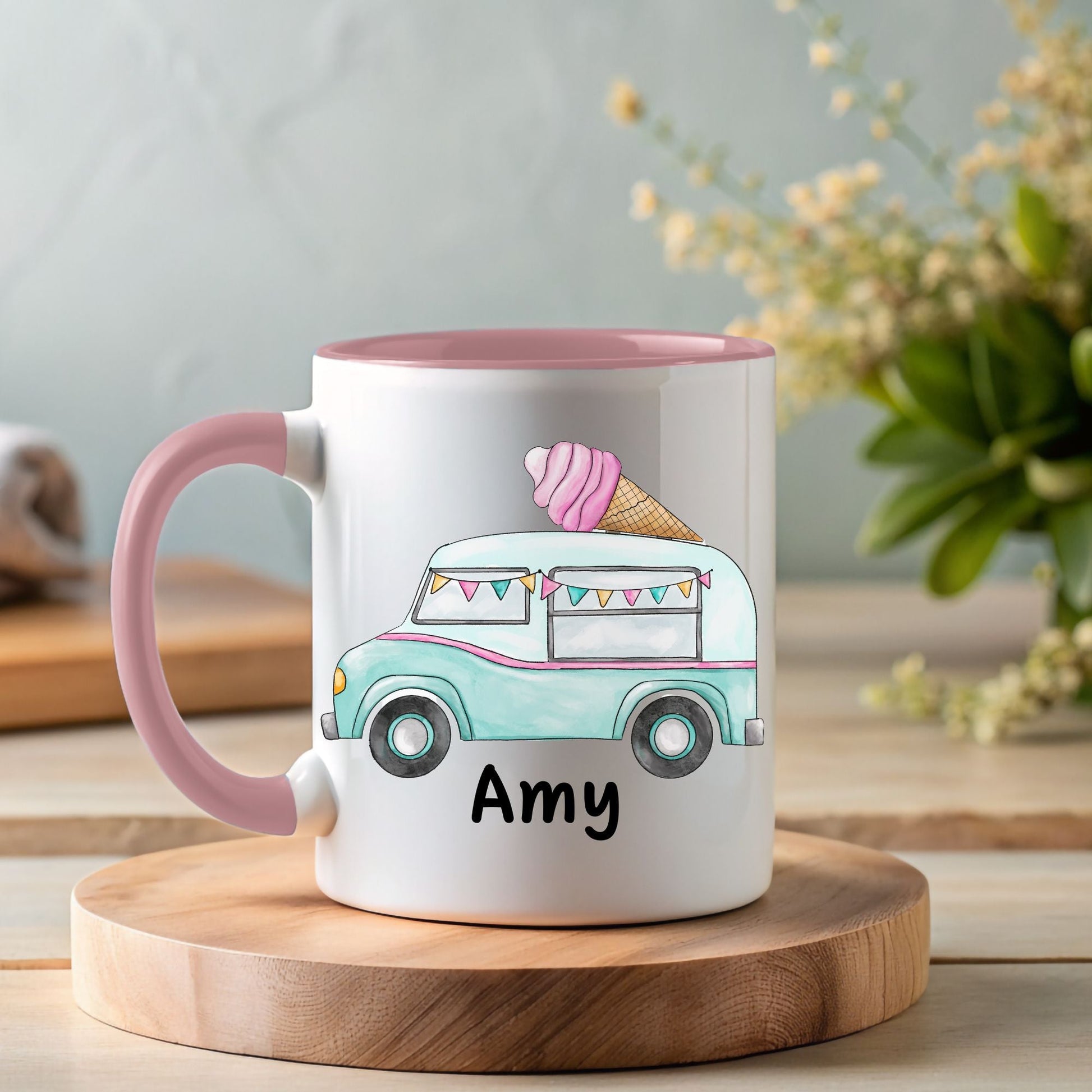 Personalized Ice Cream Truck Mug - MerikaArt