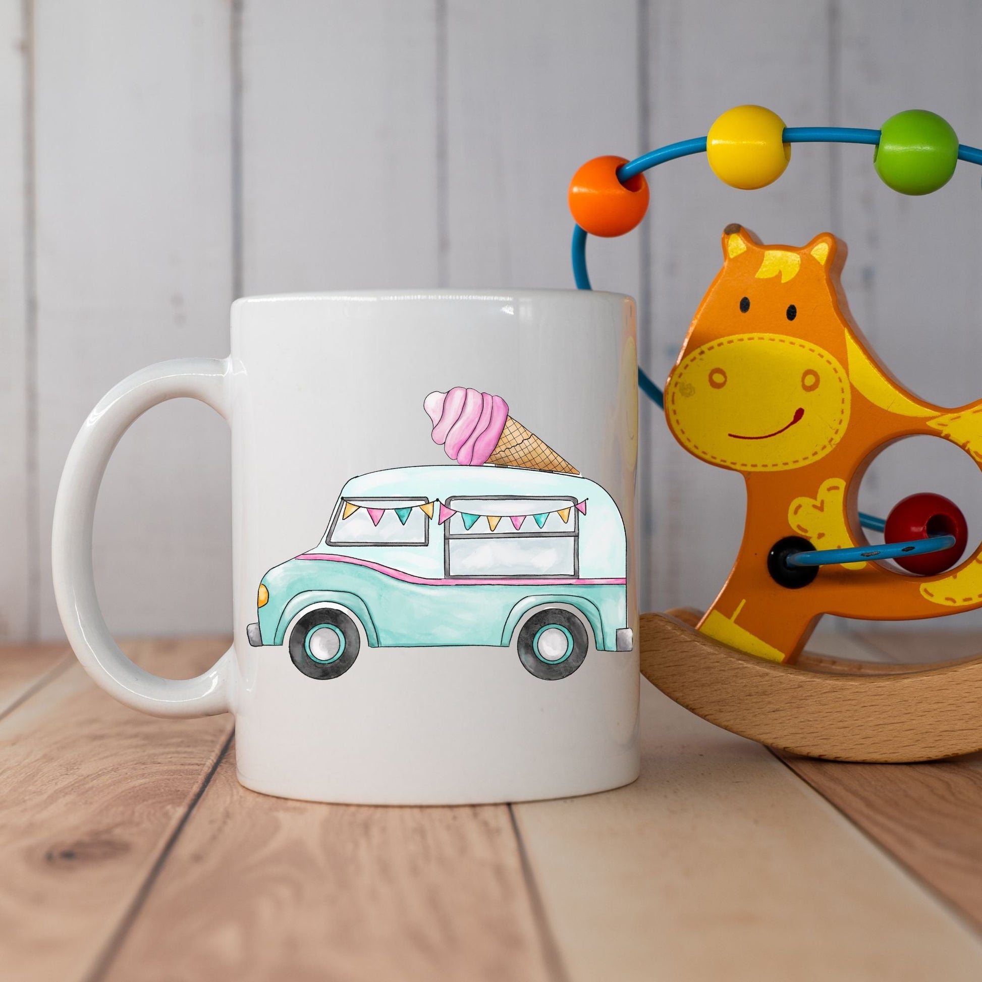 Personalized Ice Cream Truck Mug - MerikaArt