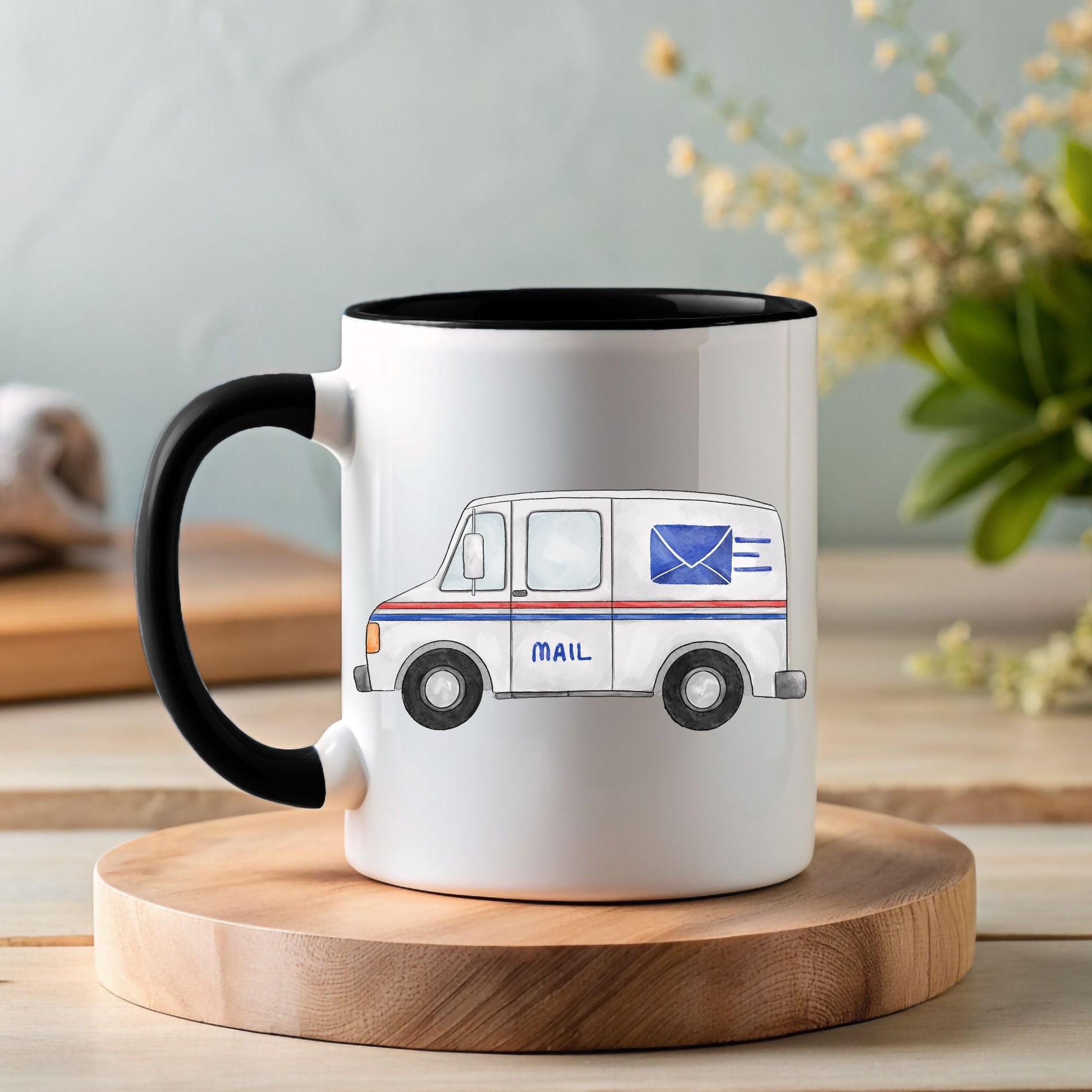 Personalized Mail Truck Mug - MerikaArt