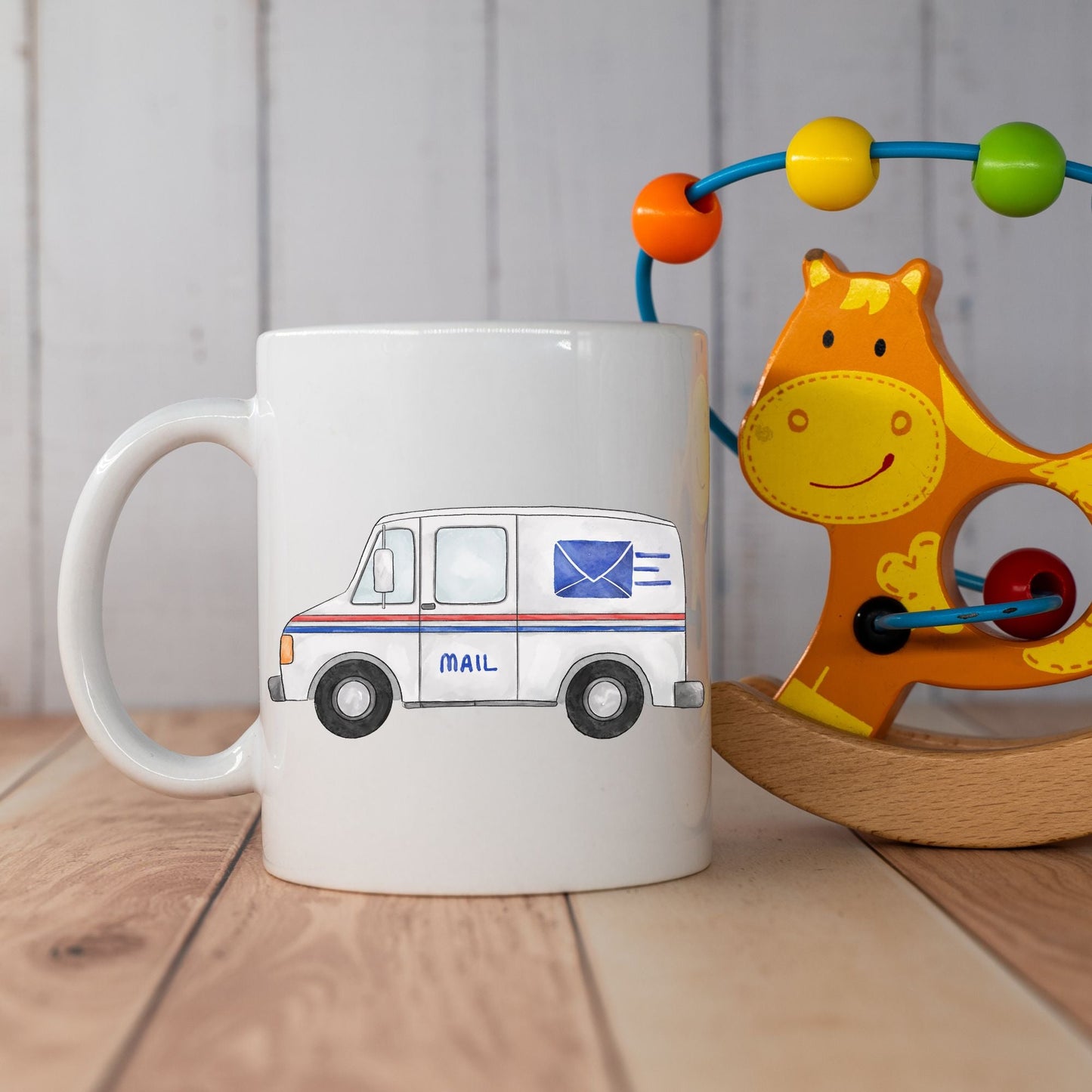 Personalized Mail Truck Mug - MerikaArt
