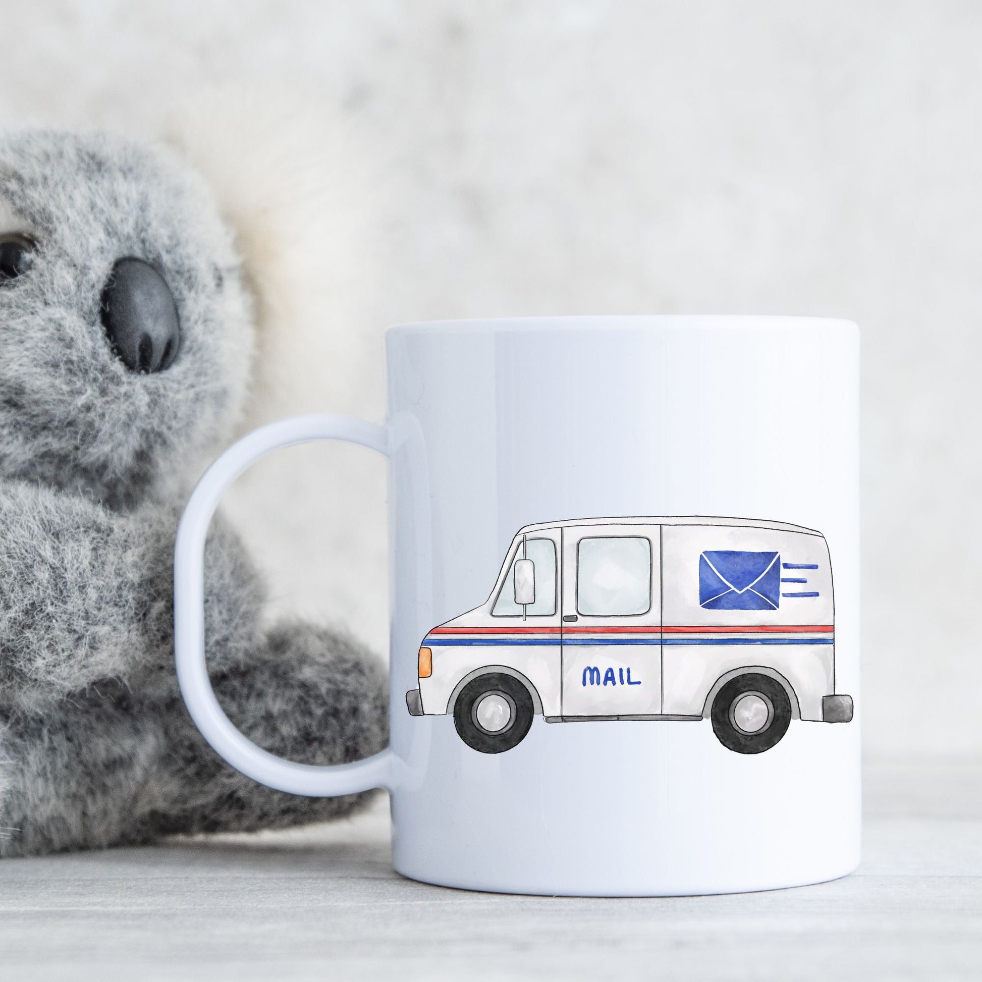 Personalized Mail Truck Mug - MerikaArt