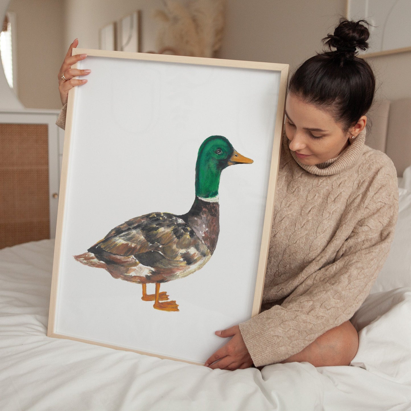 Personalized Mallard Duck Art Print – Charming Nature - Inspired Bird Decor - MerikaArt