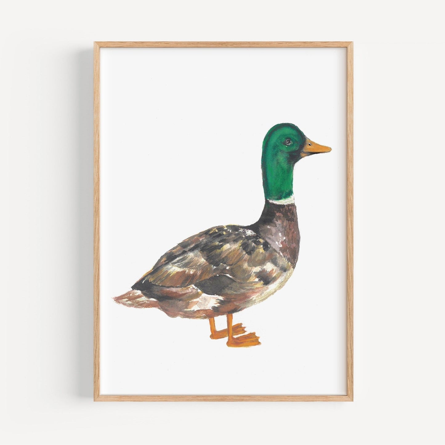 Personalized Mallard Duck Art Print – Charming Nature - Inspired Bird Decor - MerikaArt