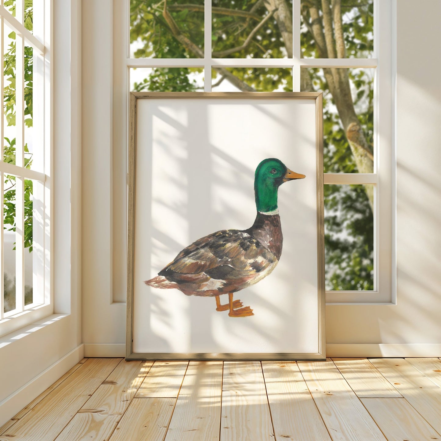 Personalized Mallard Duck Art Print – Charming Nature - Inspired Bird Decor - MerikaArt