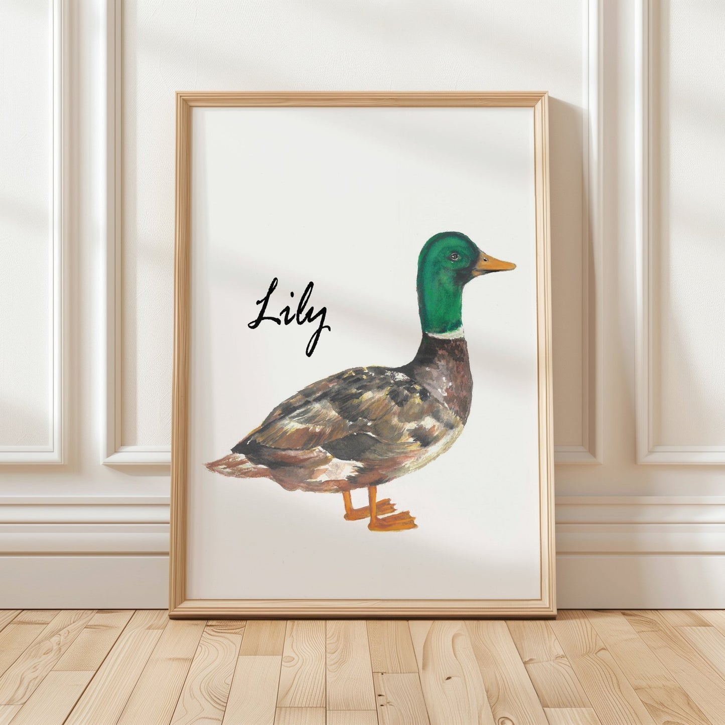 Personalized Mallard Duck Art Print – Charming Nature - Inspired Bird Decor - MerikaArt