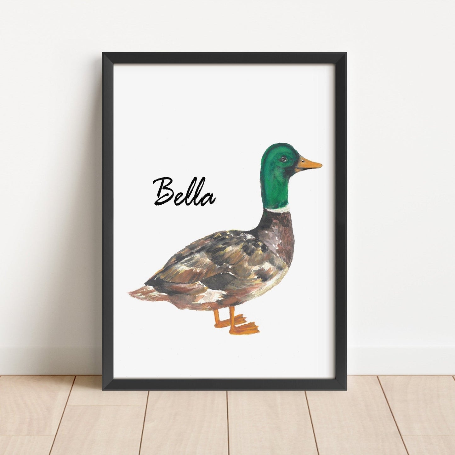 Personalized Mallard Duck Art Print – Charming Nature - Inspired Bird Decor - MerikaArt