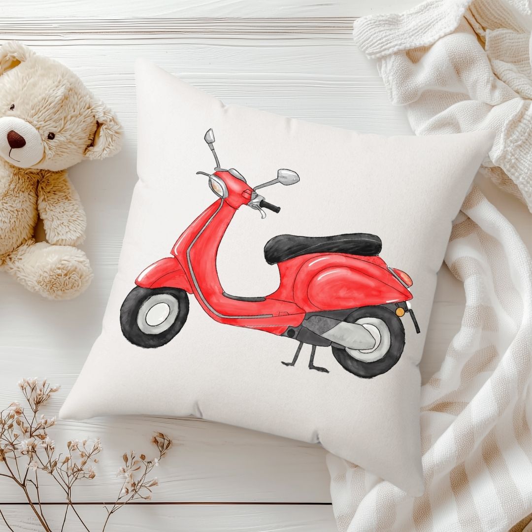 Personalized Motorbike Kids Pillow - MerikaArt
