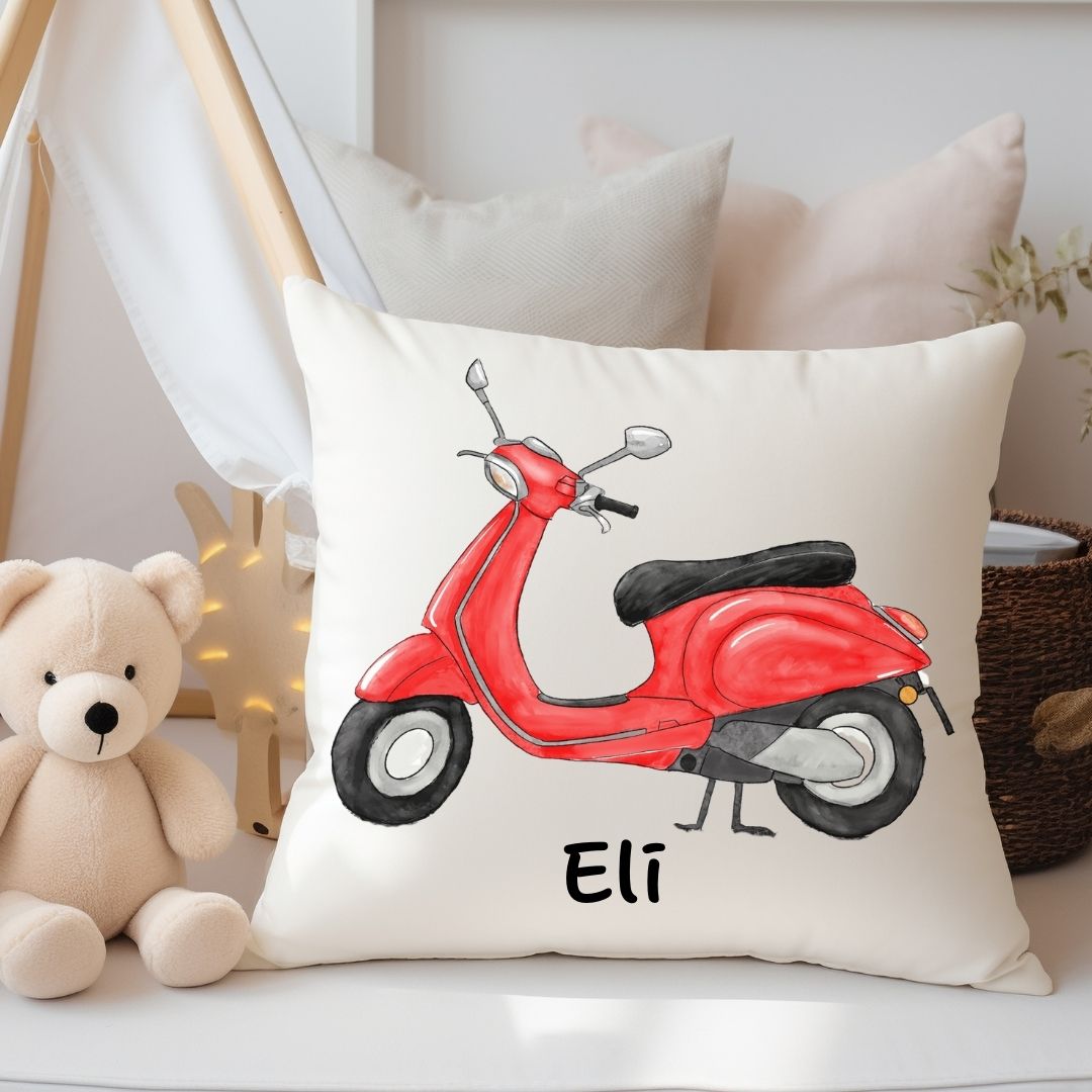 Personalized Motorbike Kids Pillow - MerikaArt