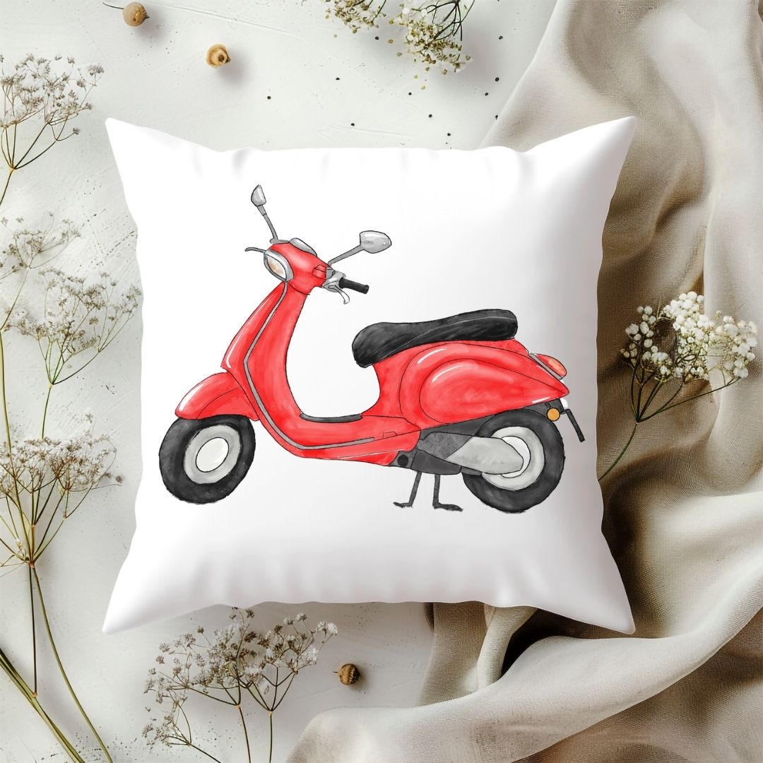 Personalized Motorbike Kids Pillow - MerikaArt