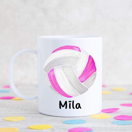 Personalized Pink Volleyball Mug - MerikaArt
