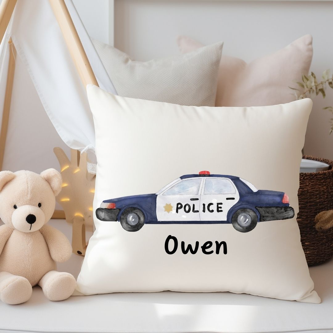 Personalized Police Car Kids Pillow - MerikaArt