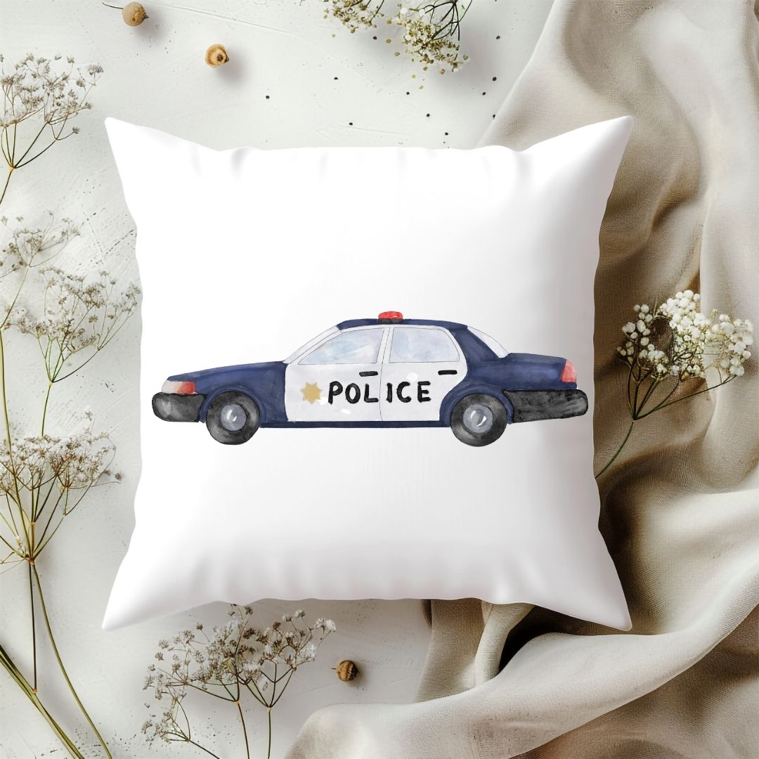 Personalized Police Car Kids Pillow - MerikaArt