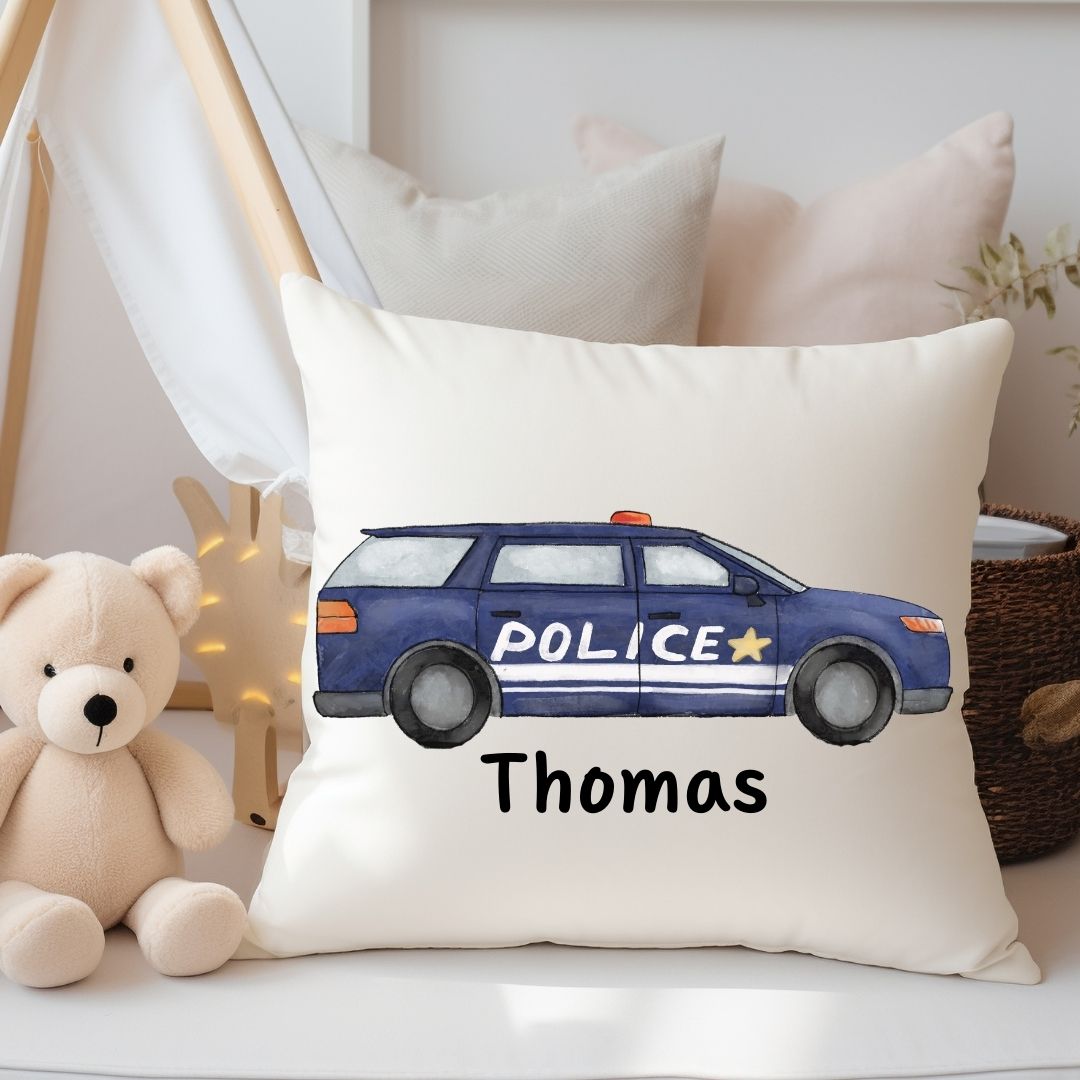 Personalized Police Car Kids Pillow - MerikaArt