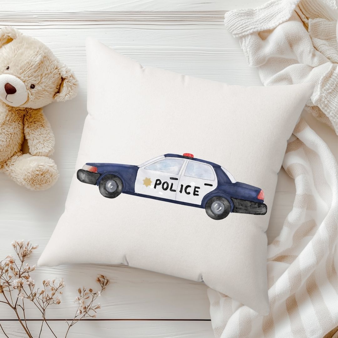 Personalized Police Car Kids Pillow - MerikaArt