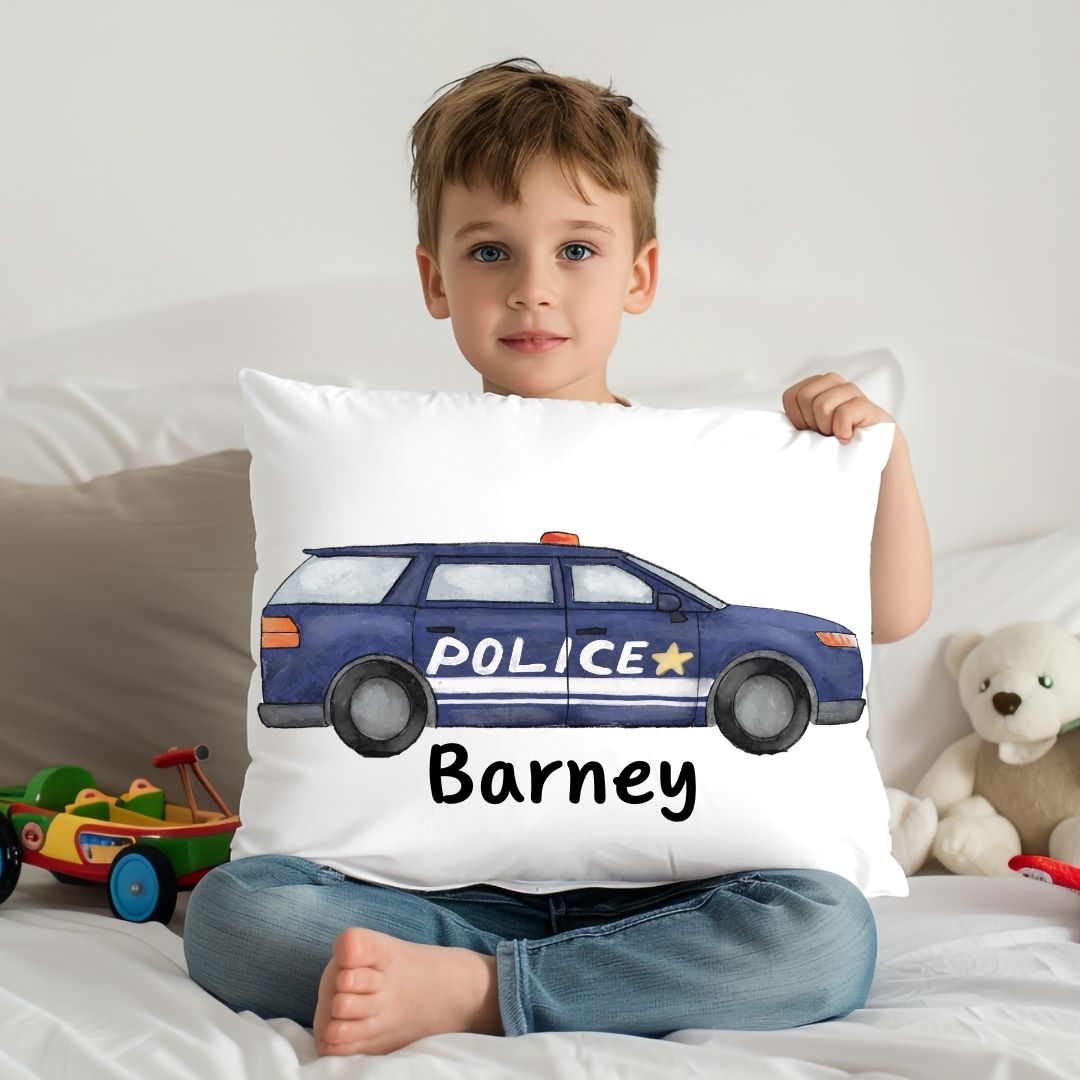 Personalized Police Car Kids Pillow - MerikaArt
