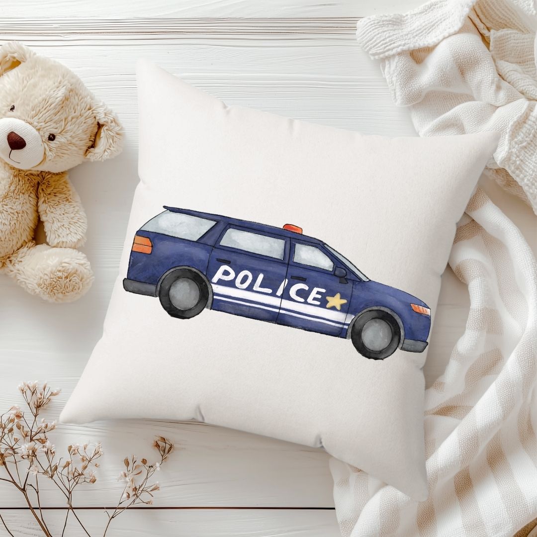 Personalized Police Car Kids Pillow - MerikaArt