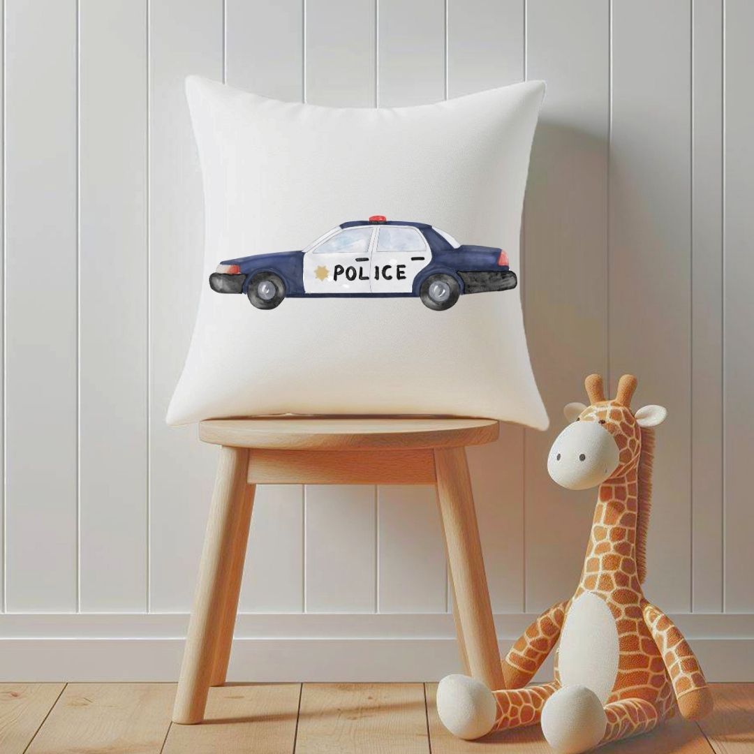 Personalized Police Car Kids Pillow - MerikaArt