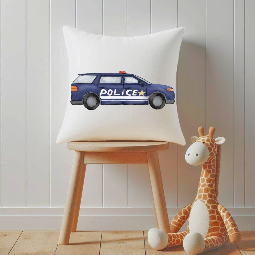 Personalized Police Car Kids Pillow - MerikaArt
