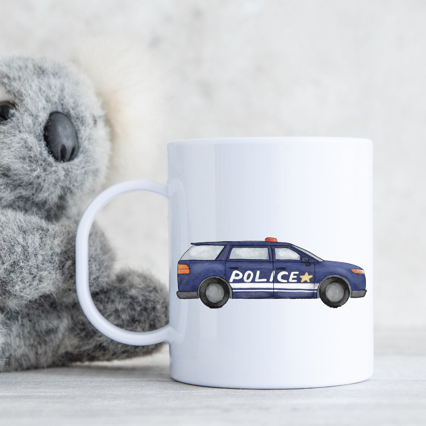 Personalized Police Car Mug - MerikaArt