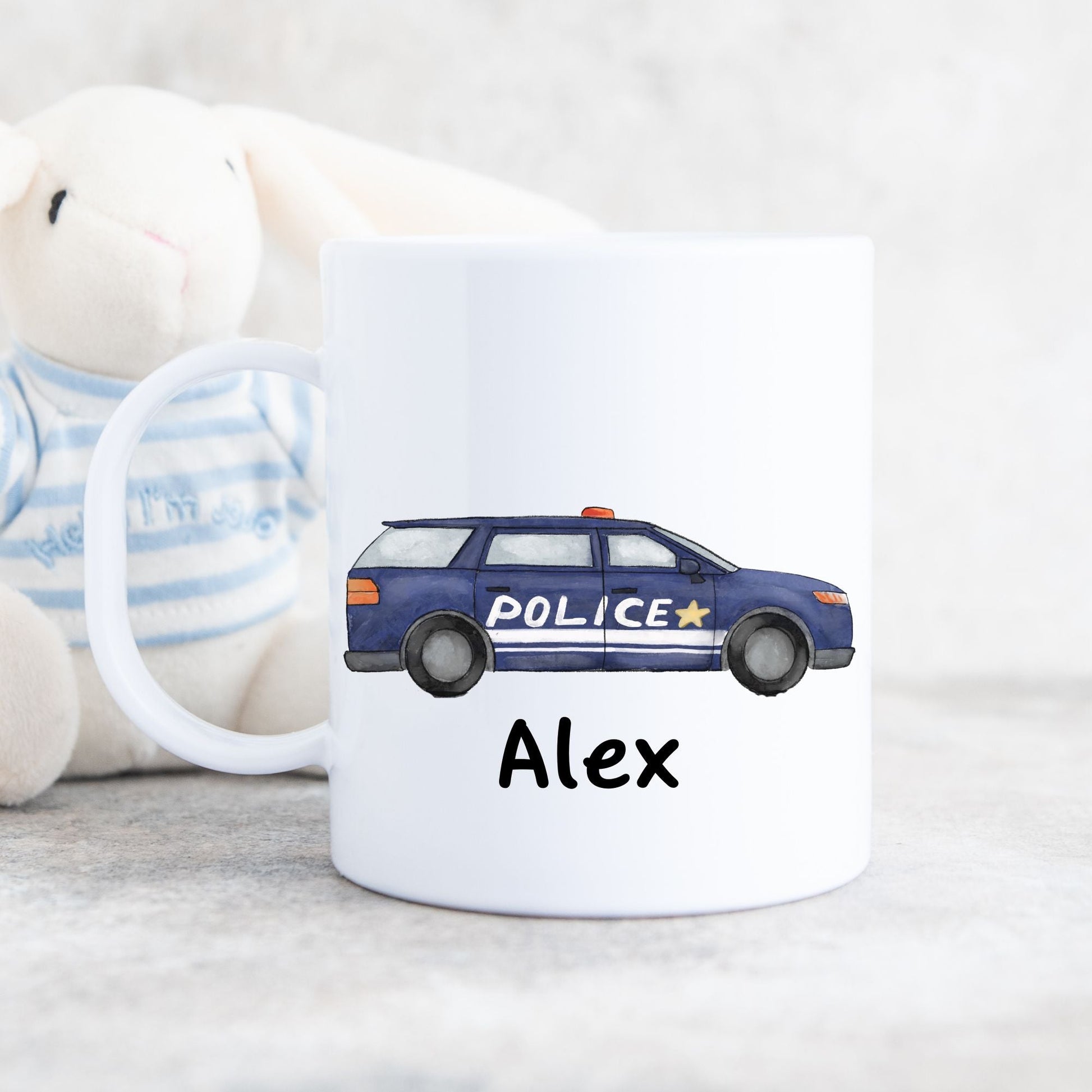 Personalized Police Car Mug - MerikaArt