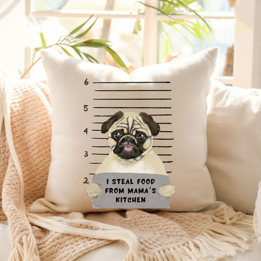Personalized Pug Pillow - MerikaArt