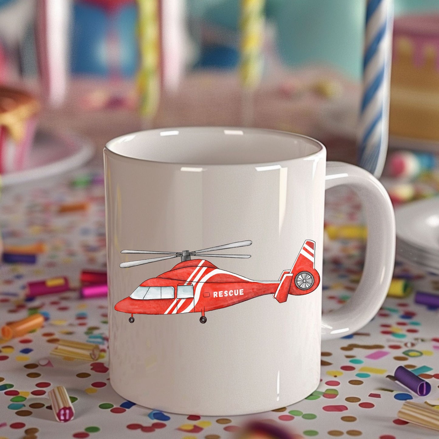 Personalized Rescue Helicopter Mug - MerikaArt