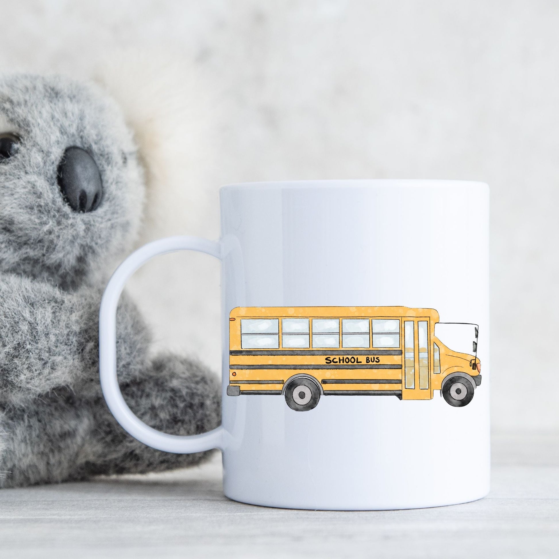 Personalized School Bus Mug - MerikaArt