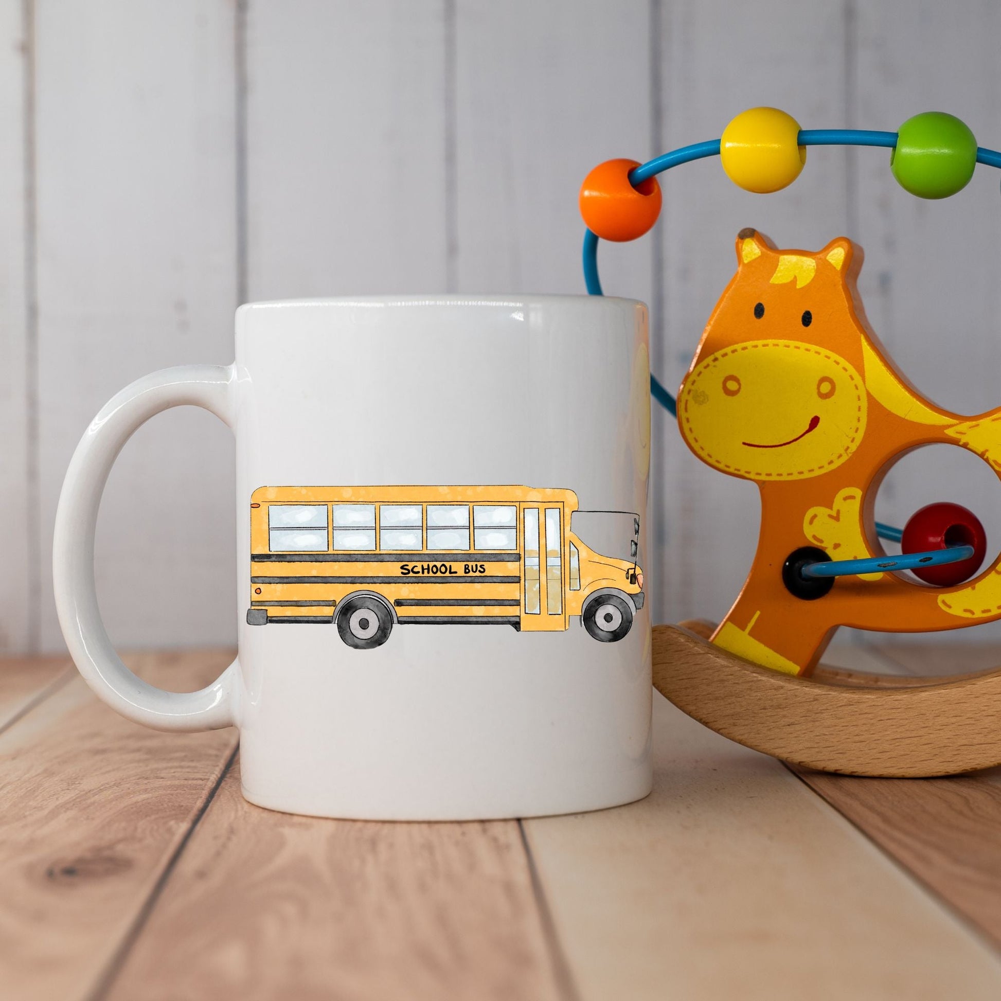 Personalized School Bus Mug - MerikaArt