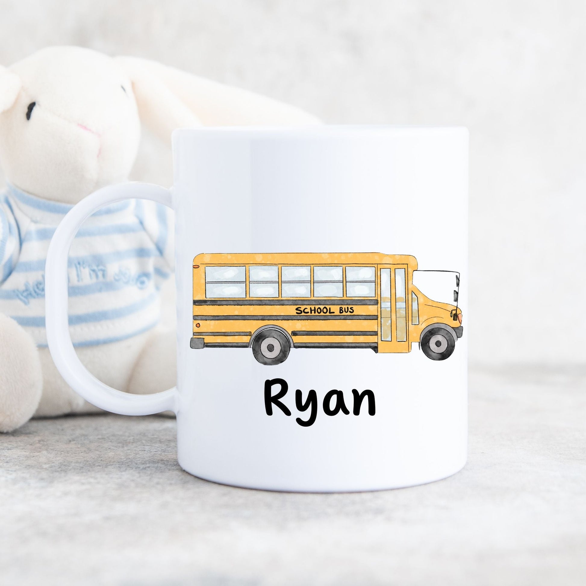 Personalized School Bus Mug - MerikaArt