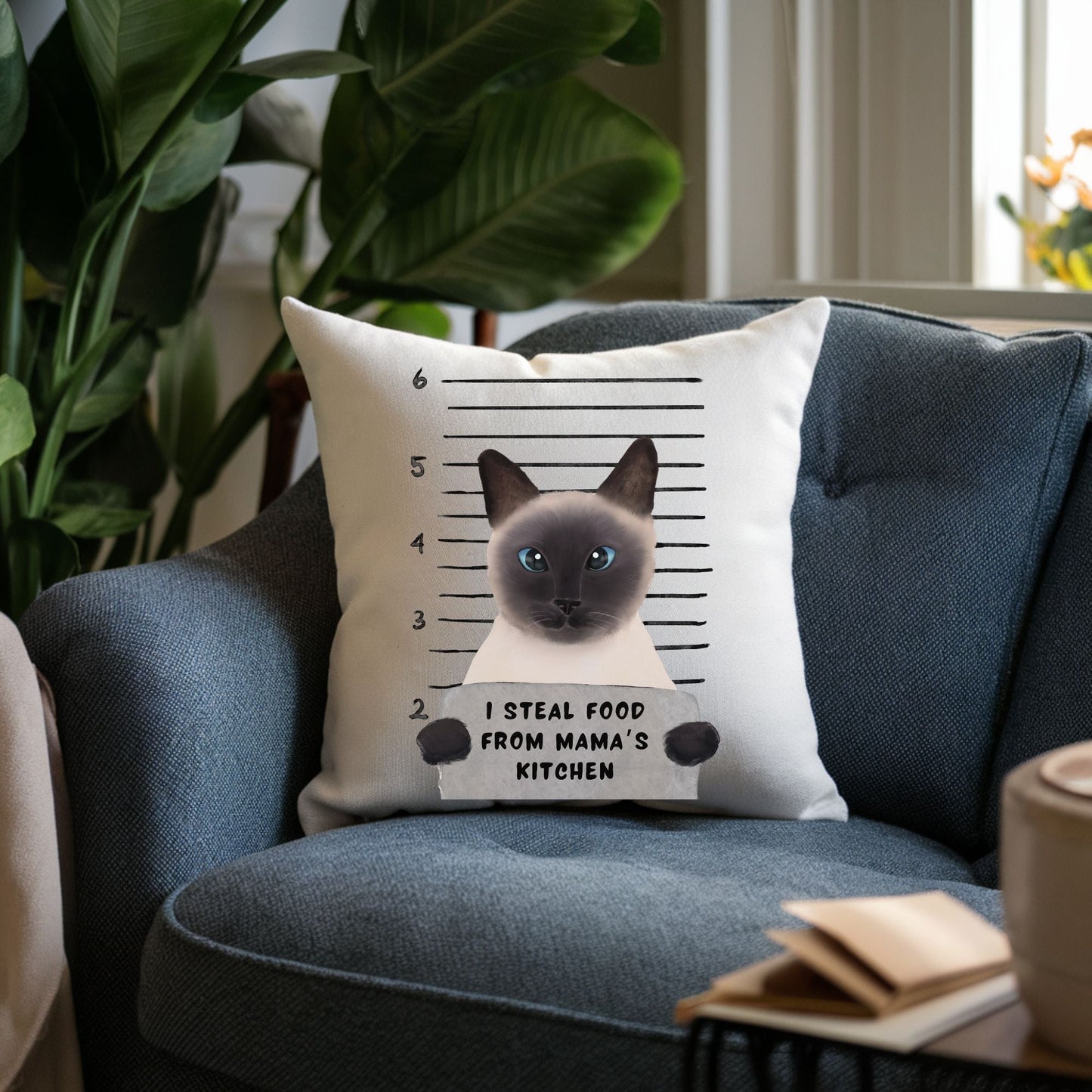 Personalized Siamese Cat Pillow - MerikaArt